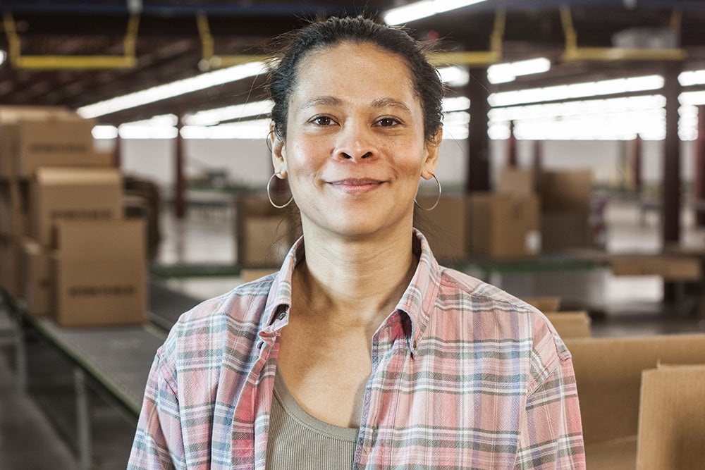 Woman smiling at the camera